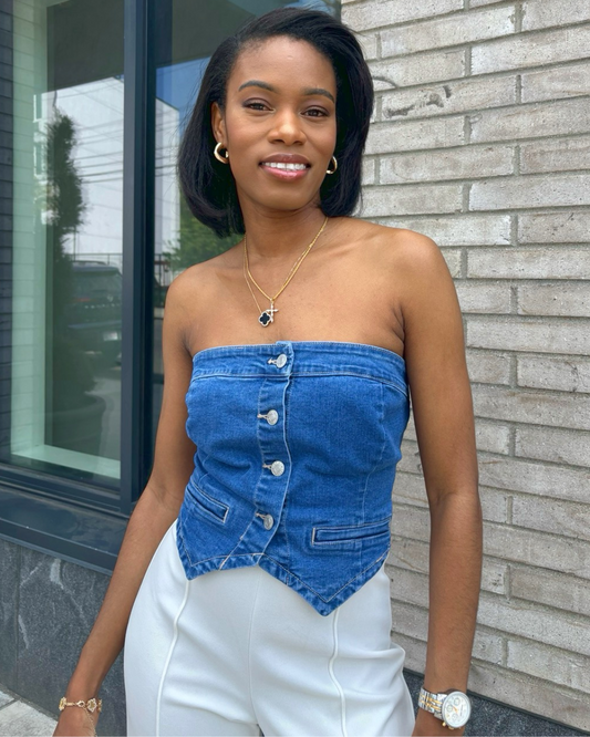 Denim Tube Top