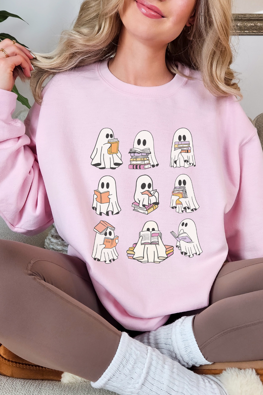 Ghost Book Lover Crewneck